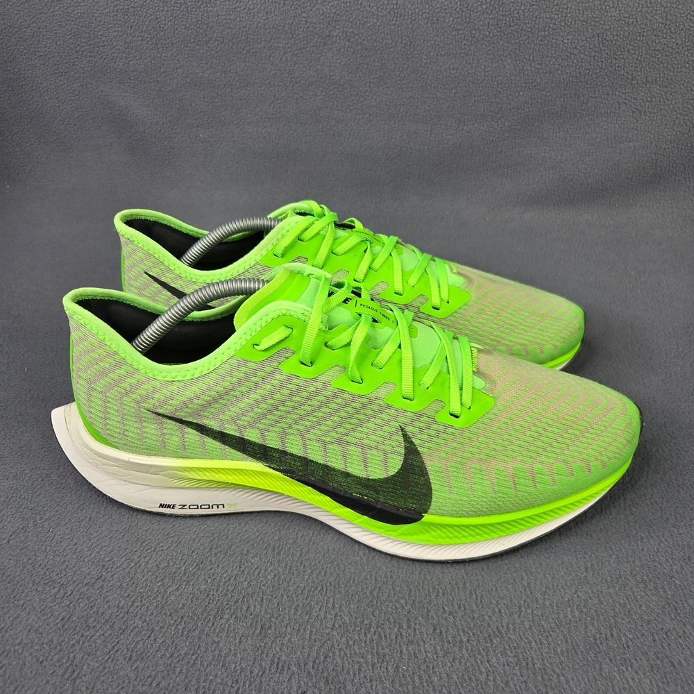 Nike Zoom Pegasus Turbo 2 Sneakers Running Shoes Green AT2863 300 Mens Size 12